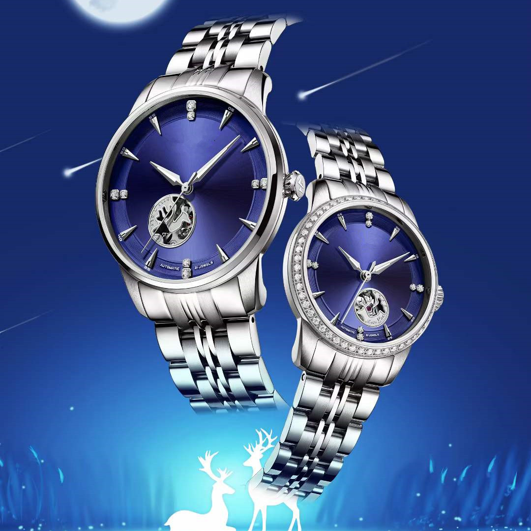 316 stainless steel high-quality couple watch 5ATM waterproof